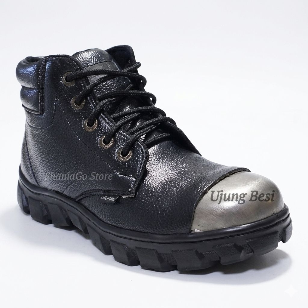 Sepatu Pria Boot Safety Boot Shoe Ujung Besi Sefty Boots Pria Septi Proyek & Lapangan antisleb