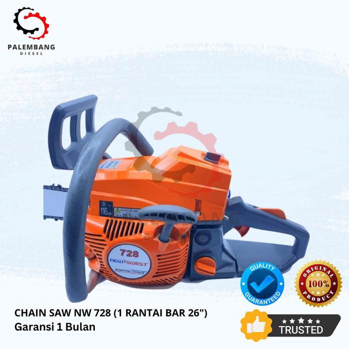 CHAINSAW SENSO NEW WEST 728+ Bar 26" + 73LPX RD 44T TERBARU