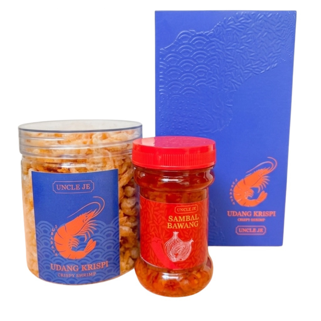 Hampers Box Oleh Oleh Surabaya UDANG KRISPI SAMBAL BAWANG Lauk Keringan Cabe Cabai Pedas Gurih Snack