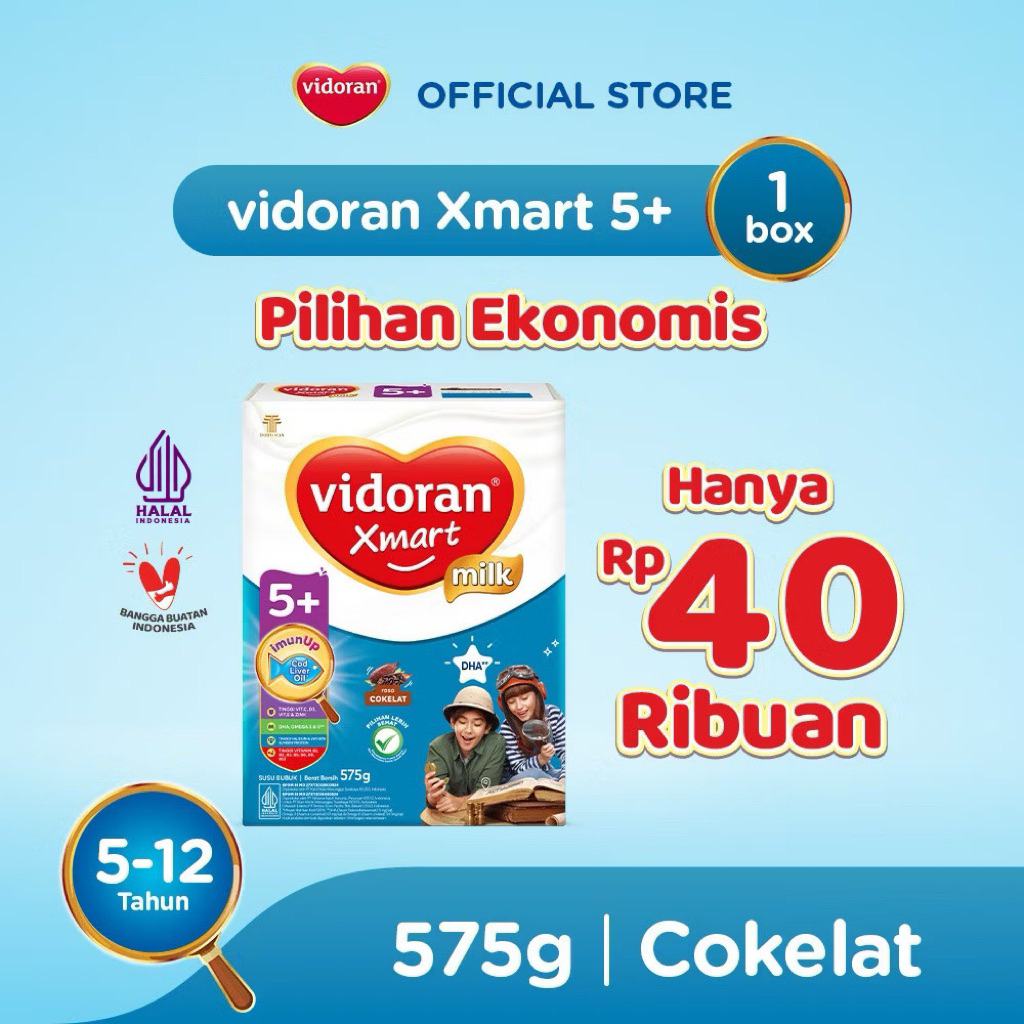 Vidoran xmart 5+ Coklat 575gram