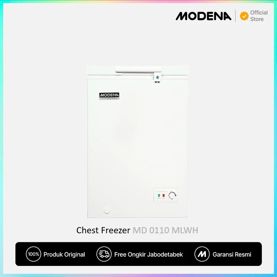MODENA Chest Freezer MD 0110 MLWH (100 Liter) / Freezer Box Modena MD 0110 MLWH (100 Liter)
