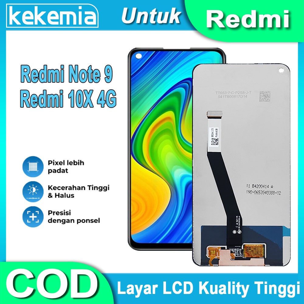 LCD Untuk Xiaomi Redmi Note 9 Redmi Note 10X 4G LCD TouchScreen Penggantian Layar Sentuh LCD dengan 