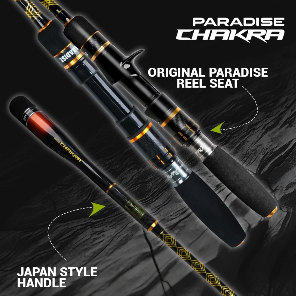 Paradise - Joran Pancing Paradise Chakra Jigging Mancing Dasaran Laut | PE 2-6 180Cm Joran Pancingan