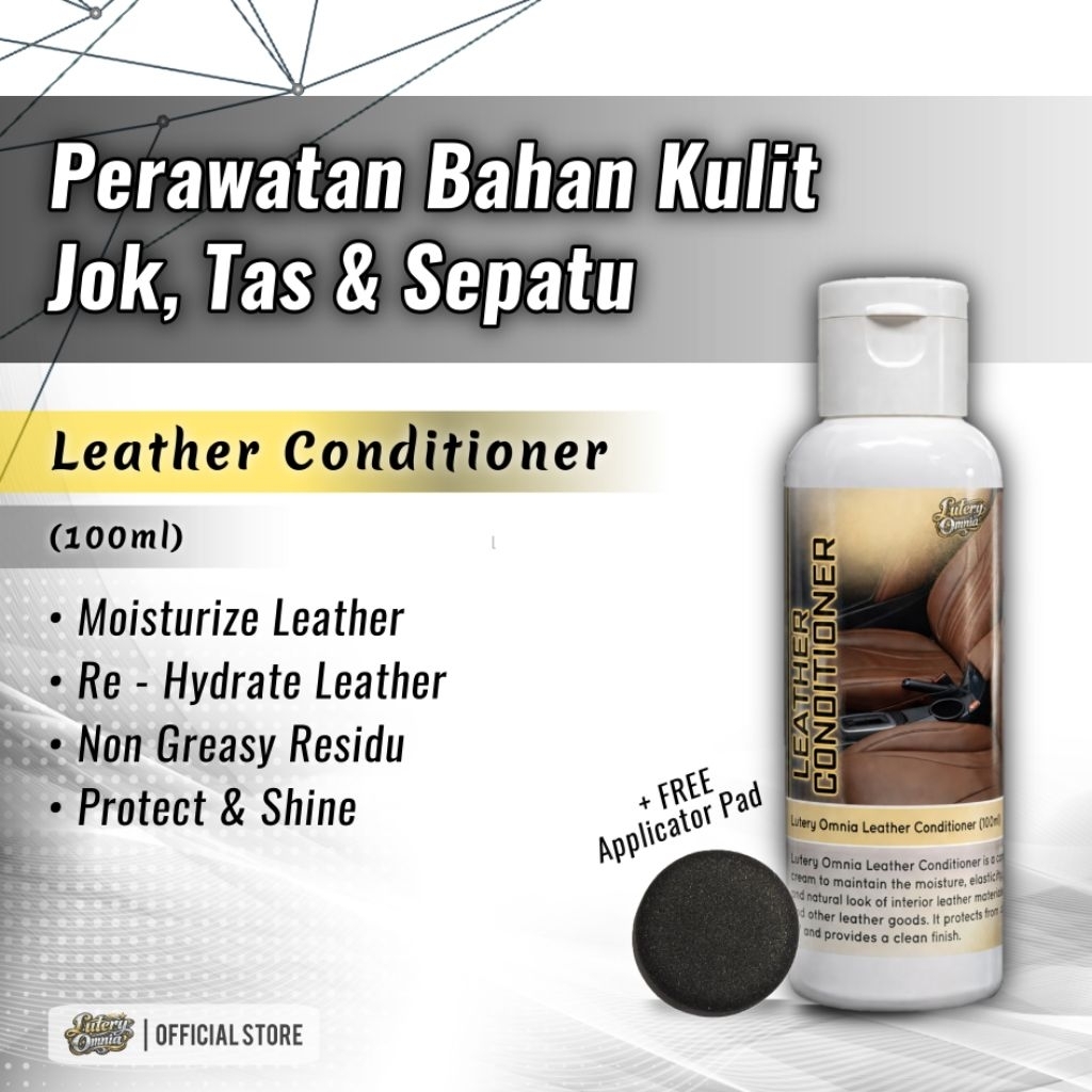 Perawatan Bahan Kulit | Lutery Omnia | Leather Conditioner Pelembab Pelapis Jok Sofa Tas Sepatu Kuli