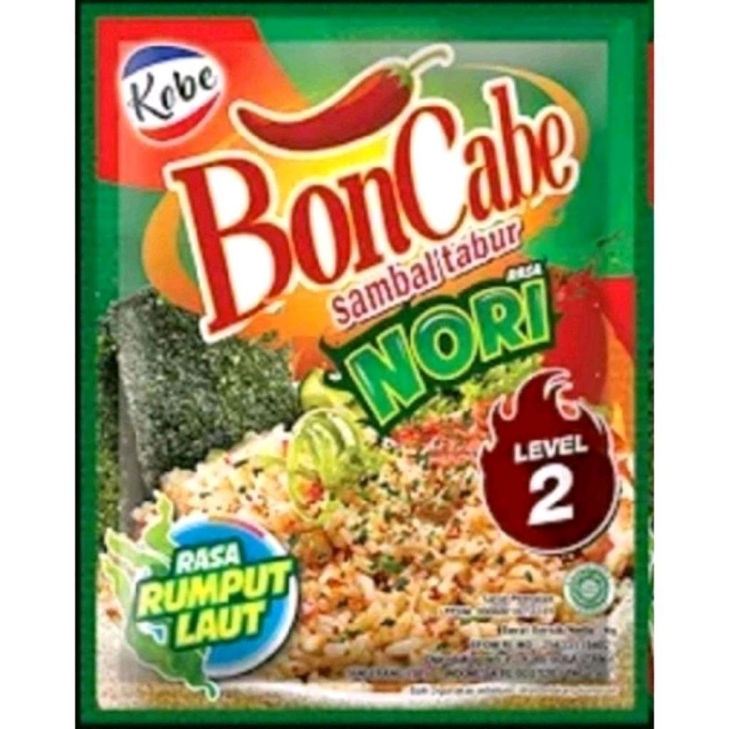 Bon Cabe Nori Level 2 Sachet 2.7gr - Sambal Tabur Rumput Laut Rasa Gurih