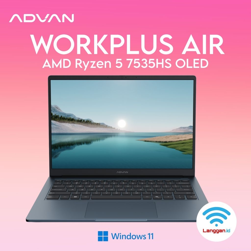 Advan Workplus Air OLED AMD Ryzen 5 7535HS 16GB LPDDR5 512GB NVME 14" WUXGA OLED Windows 11