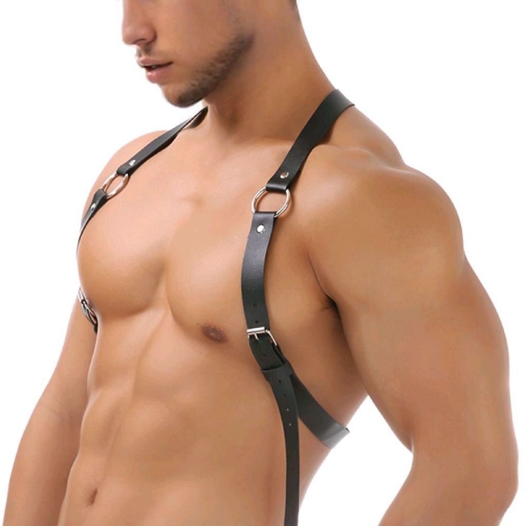 Harness Pria Kulit Faux Leather