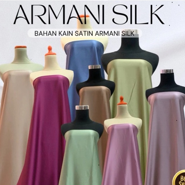 KAIN ARMANI SILK KAIN ARMANY SILK KAIN SILK ARMANI PREMIUM HALUS LEMBUT