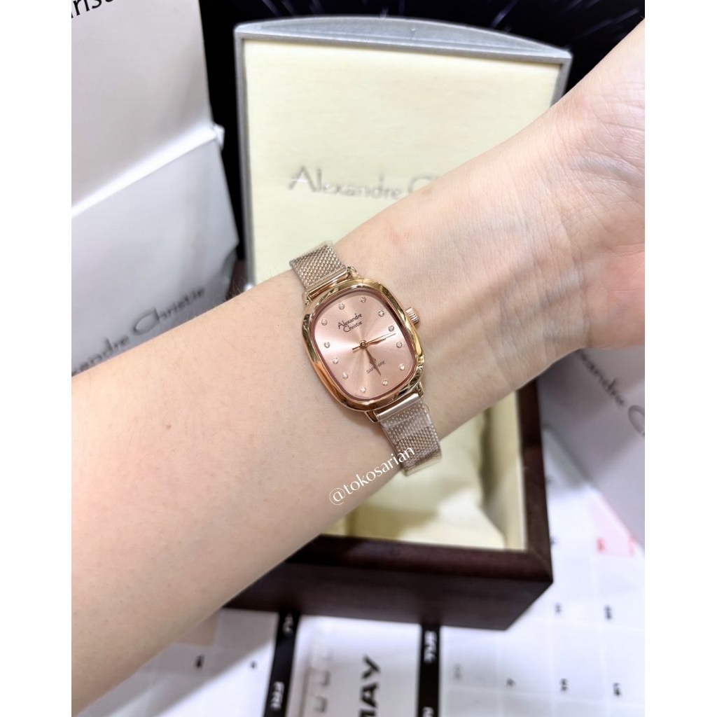 Alexander Christie AC 2B40 LH Original Bergaransi Jam Tangan Wanita Rantai Pasir