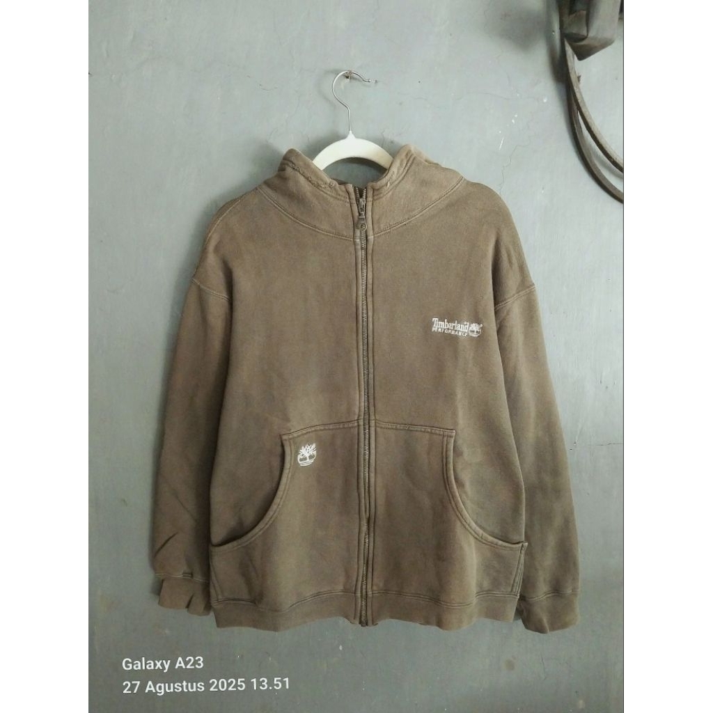 Hoodie Zipper Timberland Performance Army – Size M Fit L
