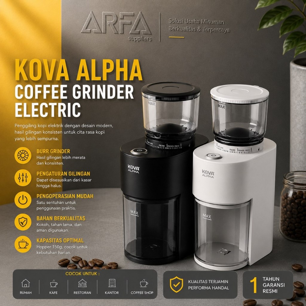 Kova ALPHA Mesin Penggiling Kopi Coffee Grinder