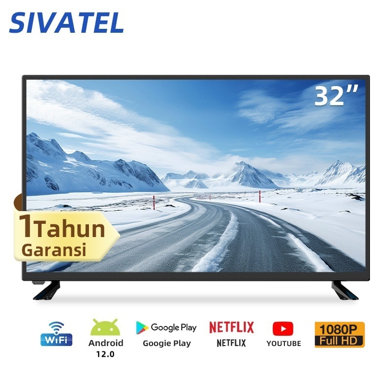 Sivatel TV Smart Android 32inch FHD Digital TV 27 Inch Televisi LED Murah