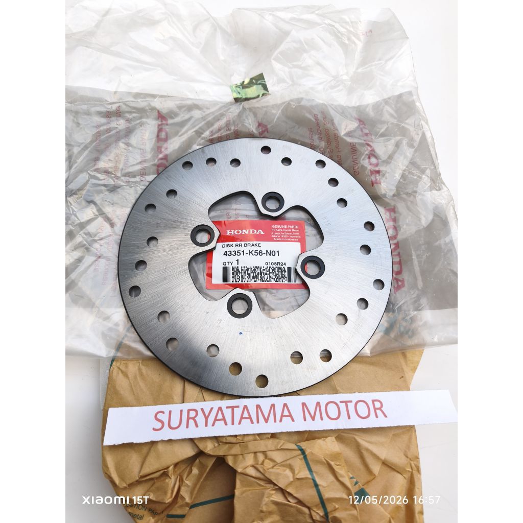 piringan belakang Honda Sonic asli 43351-K56-N01