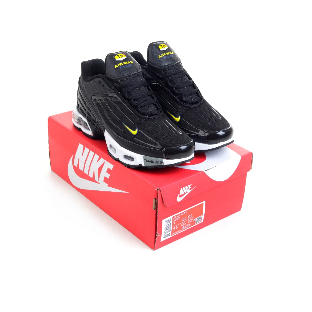 (MARKET) Sepatu Sneakers Nike Tn Air Max Plus 3 Black White