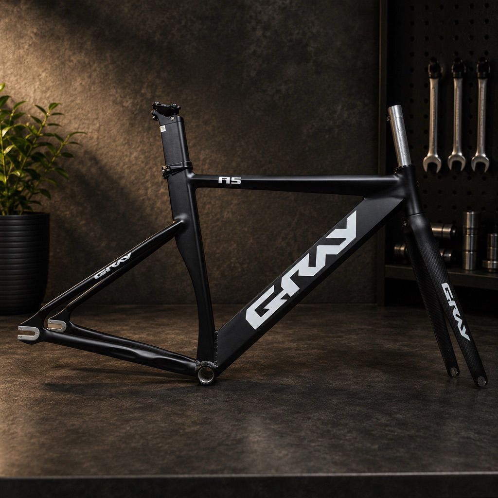 Frameset Gray F15 Fixie full alloy keren