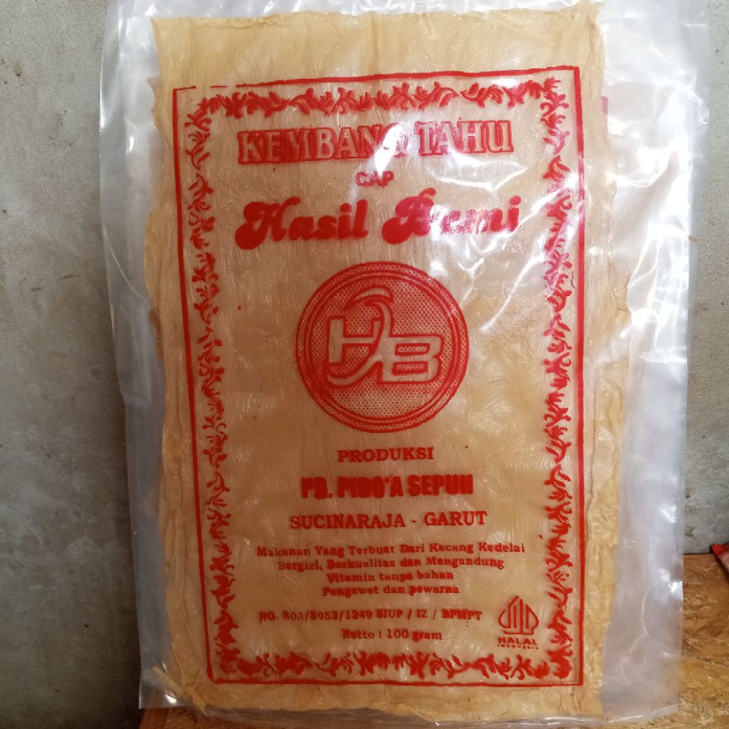 Kulit Kembang Tahu cap Hasil Bumi