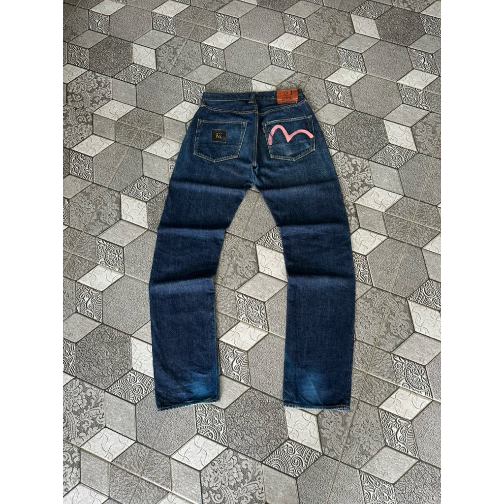 EVISU NO 1 SPECIAL SEAGULL PINK SELVEDGE DENIM