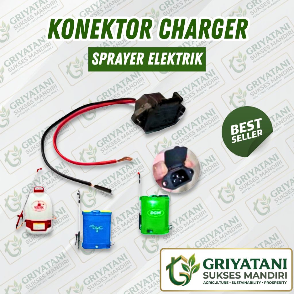 Konektor charger sprayer elektrik / Konektor cas sprayer elektrik / Lubang cas sprayer elektrik / Co