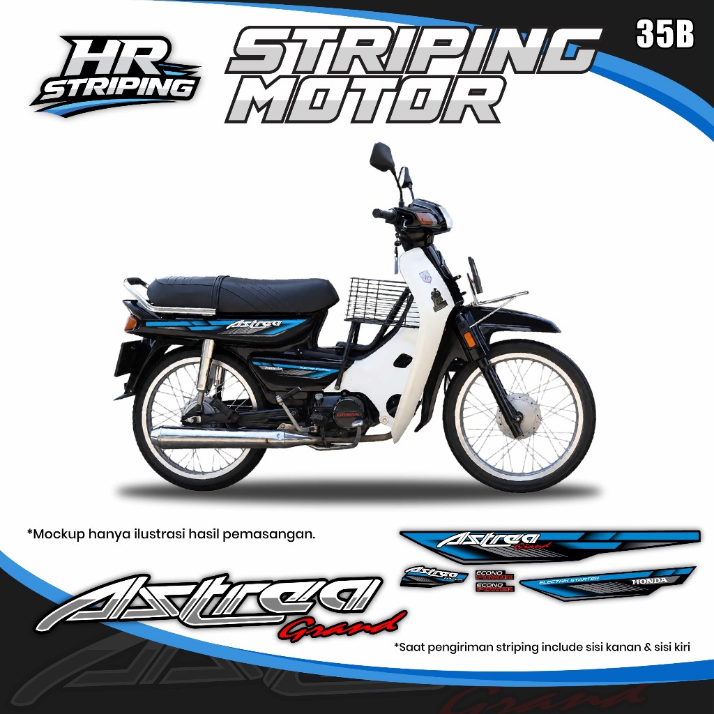 Sticker Striping Honda Astrea Star Original Full Set Decal Astrea Star Lengkap Bisa COD Pay Latter