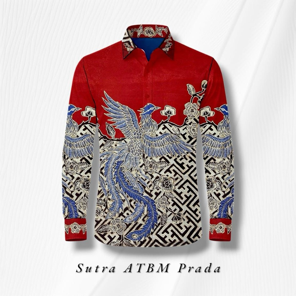 Bahan Kain Batik Sutra Atbm Baron Prada - Pola Kemeja Batik Pria Lengan Panjang