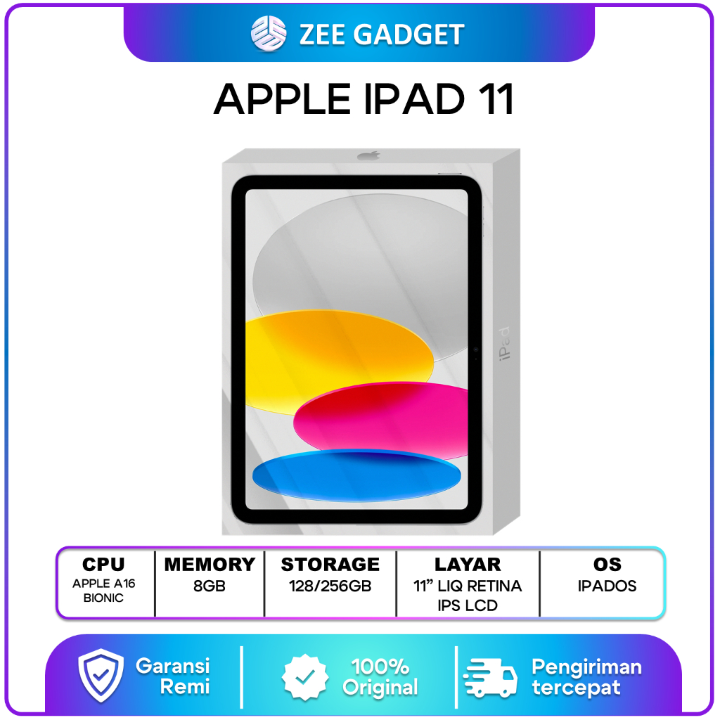 APPLE IPAD 11 2025 A16 128/256 RESMI INDONESIA IBOX