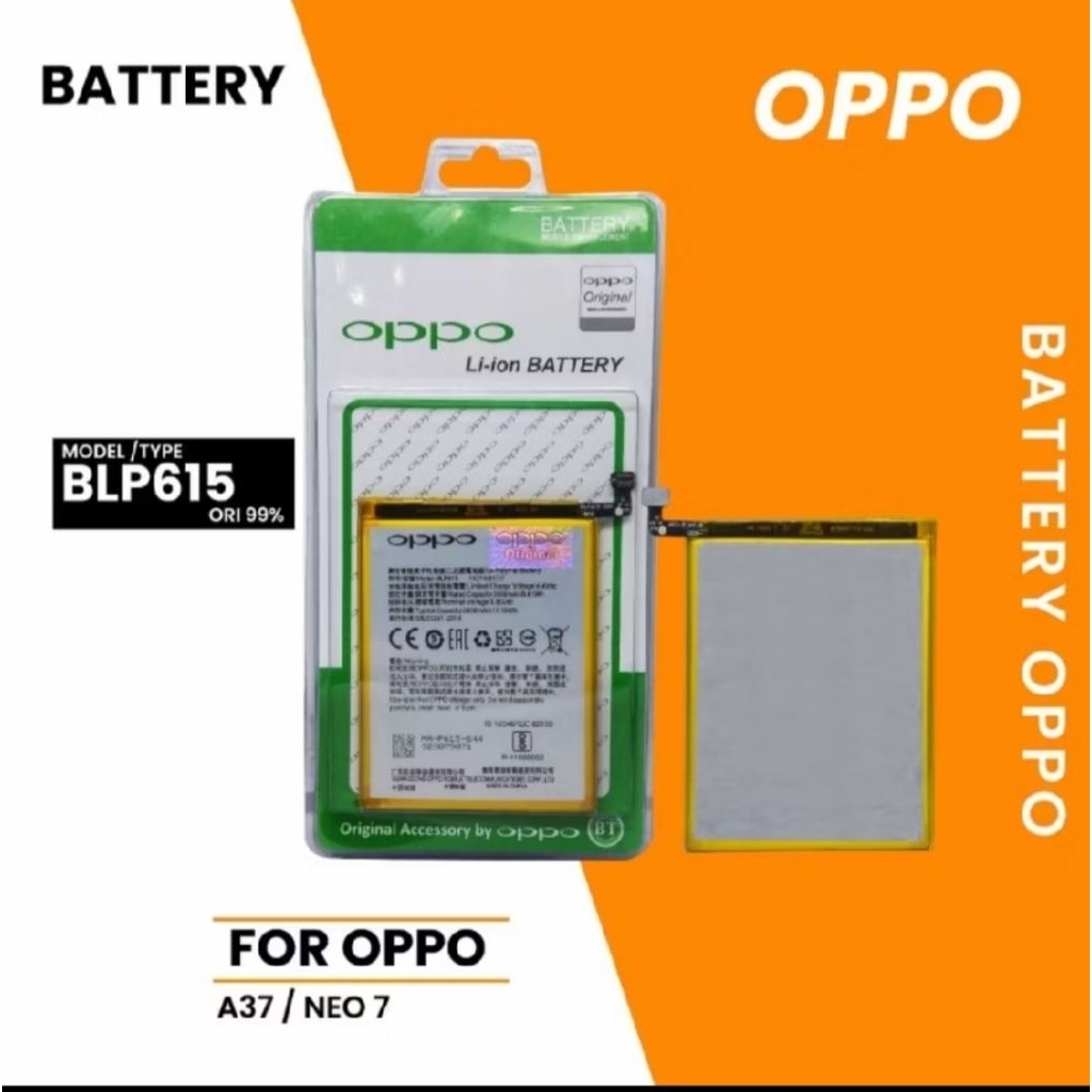 BLP615 / Baterai Batre Premium 100% OPPO A37 OPPO A37F Baterai Batre Original - BLP615