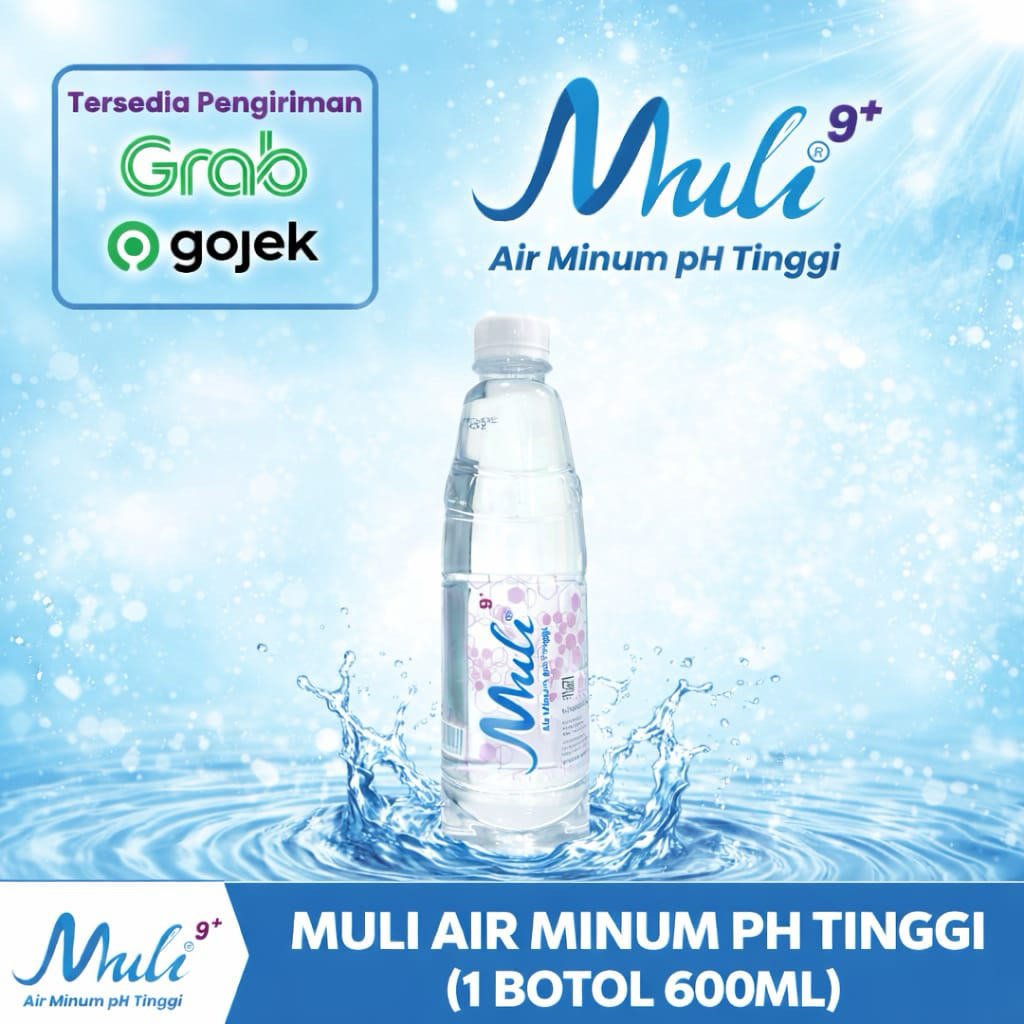 Muli Air Minum pH Tinggi 9+ Alkaline Water