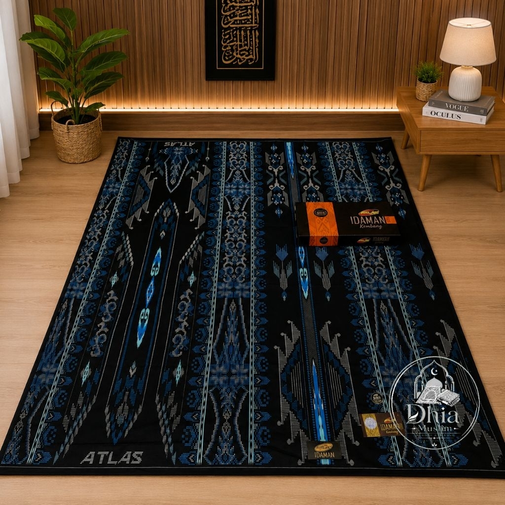 SARUNG ATLAS IDAMAN KEMBANG 555 BHS/SARUNG ATLAS HITAM