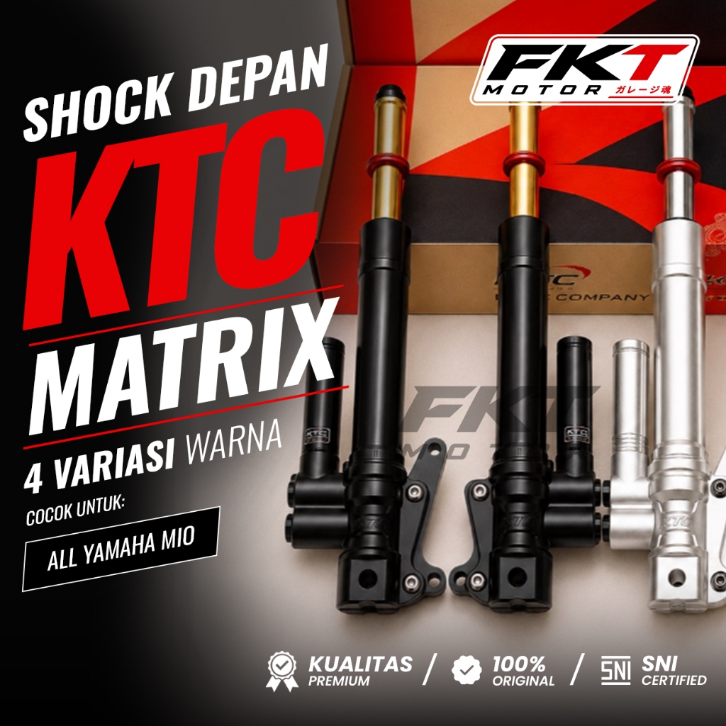 Shockbreaker Depan Racing KTC Matrix Untuk Mio Sporty Mio J Fino Xride Shock Depan