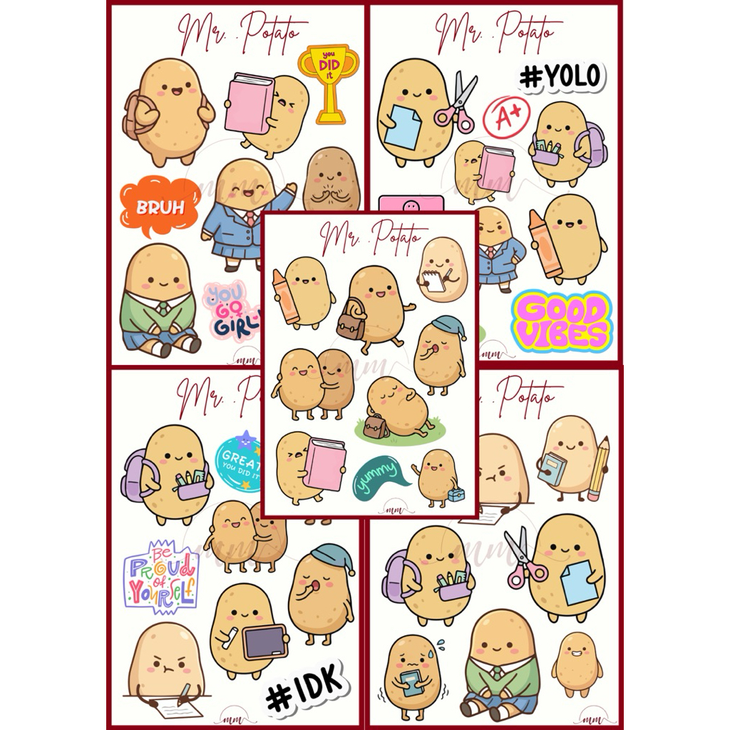 Cute Aesthetic Sticker Sheet Sticker Tumbler Laptop Sticker Book