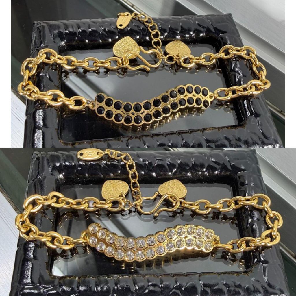gelang titanium, gelang mata gelombang, gelang dewasa