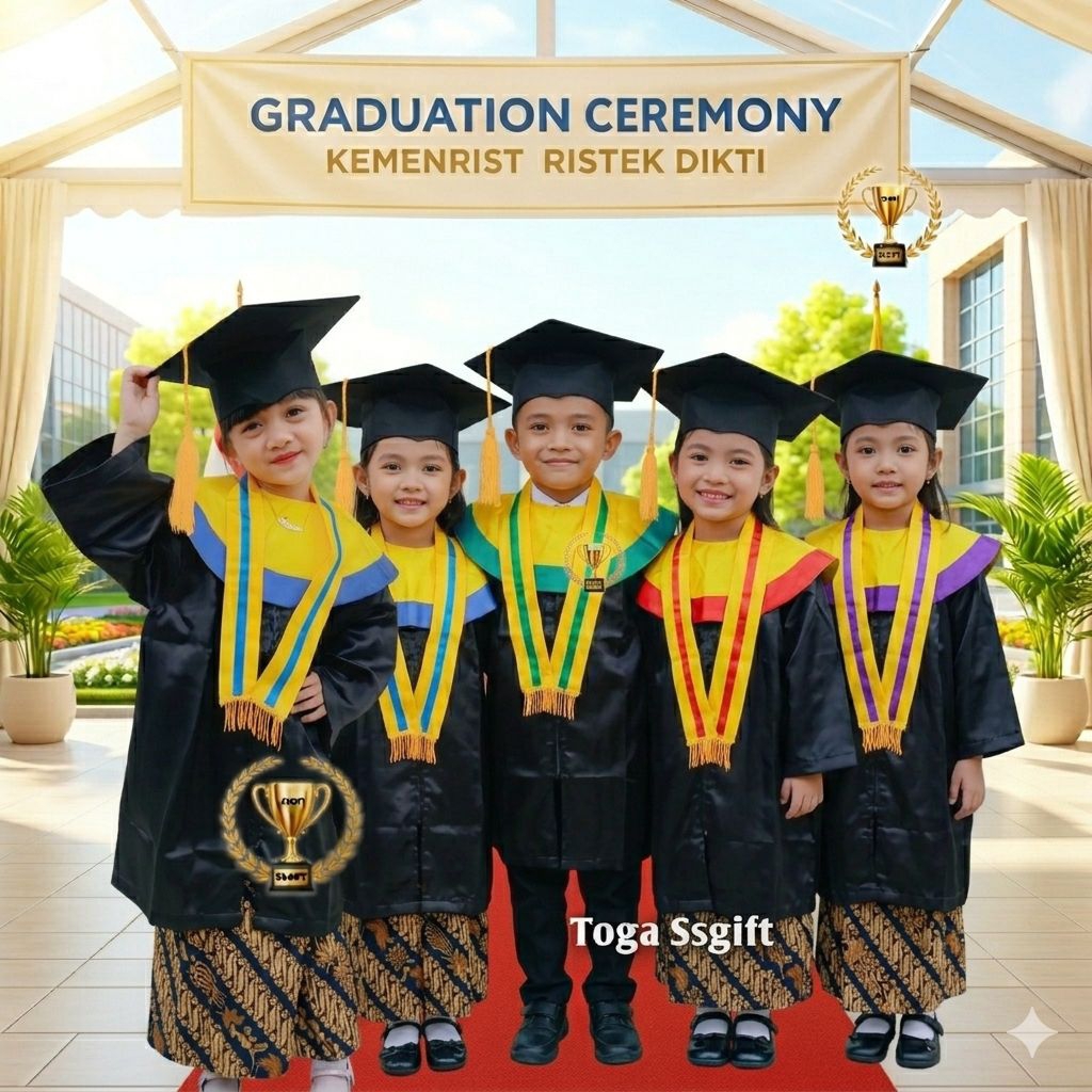 Toga Anak | Baju toga wisuda Anak | Baju Wisuda TK PAUD