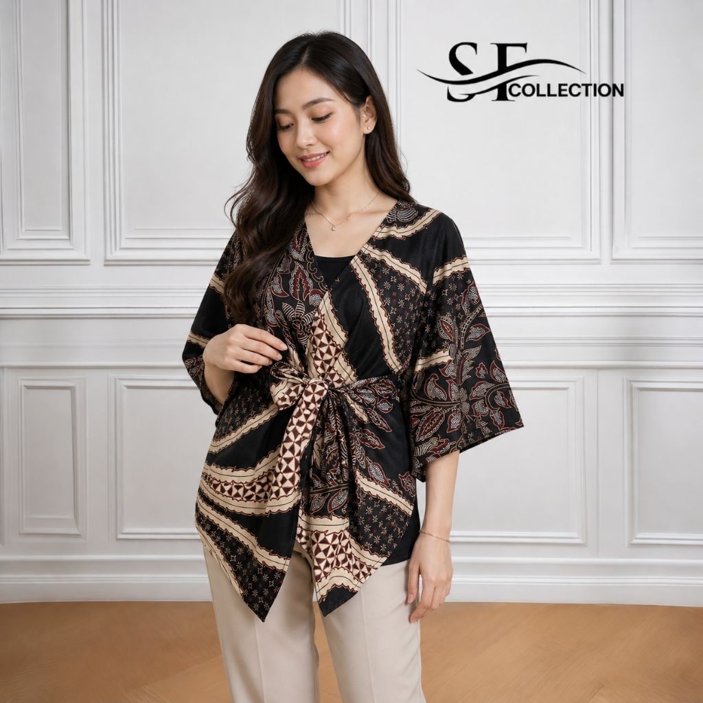 outer pita batik atasan batik modern motif batik terbaru
