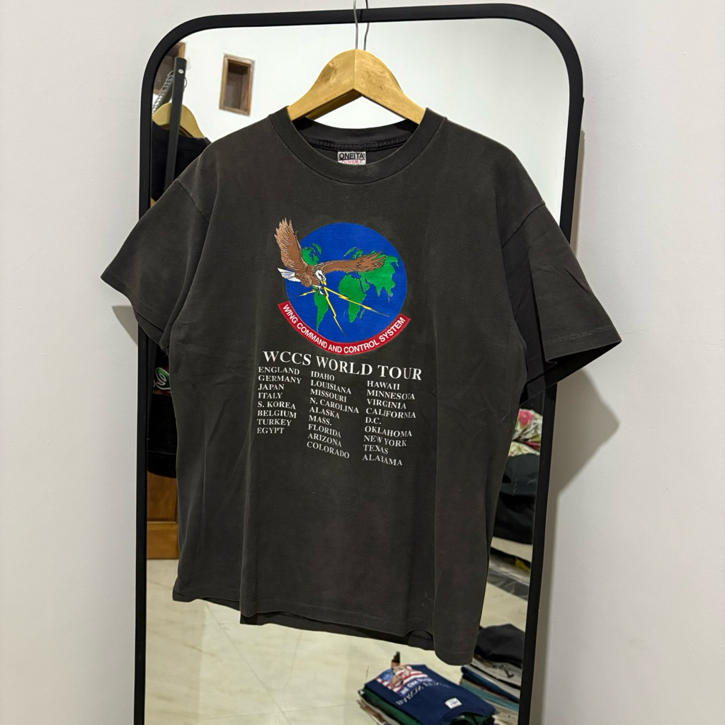 Vintage WCCS World Tour Military Tee Oneita Power