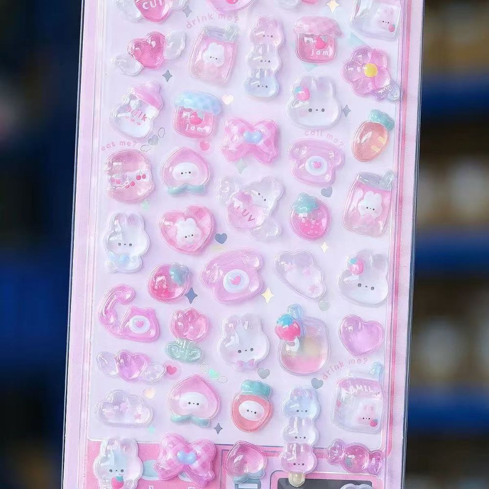 Stiker 3D Puffy Lucu Kawaii | Stiker Timbul Imut Anak untuk Buku Diary & Koleksi