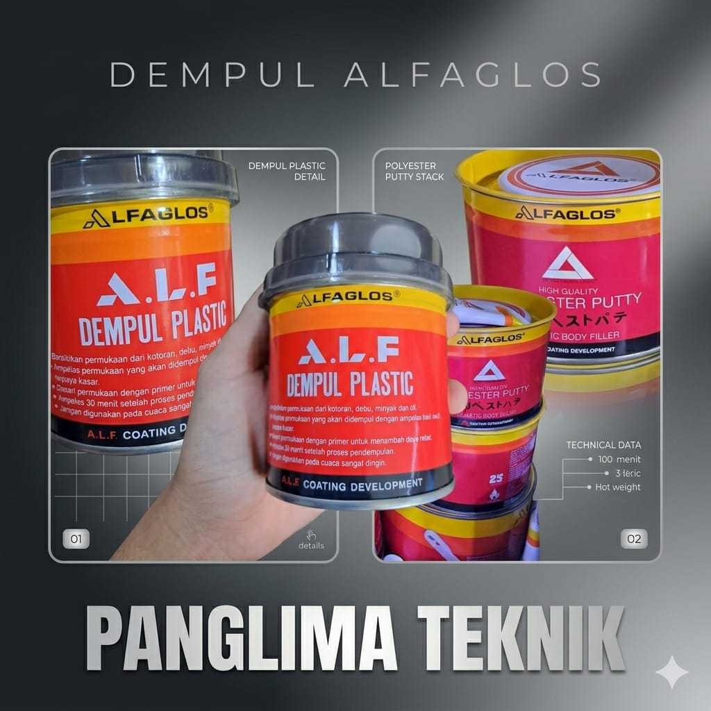 ALFAGLOS dempul 250gr 1kg+hardener