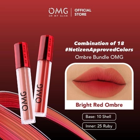 PAKET OMBRE LIPS OMG Lipcream OMG Ombre Coffee Edition Ombre Lipcream OMG Ombre Lips OH MY GLAM