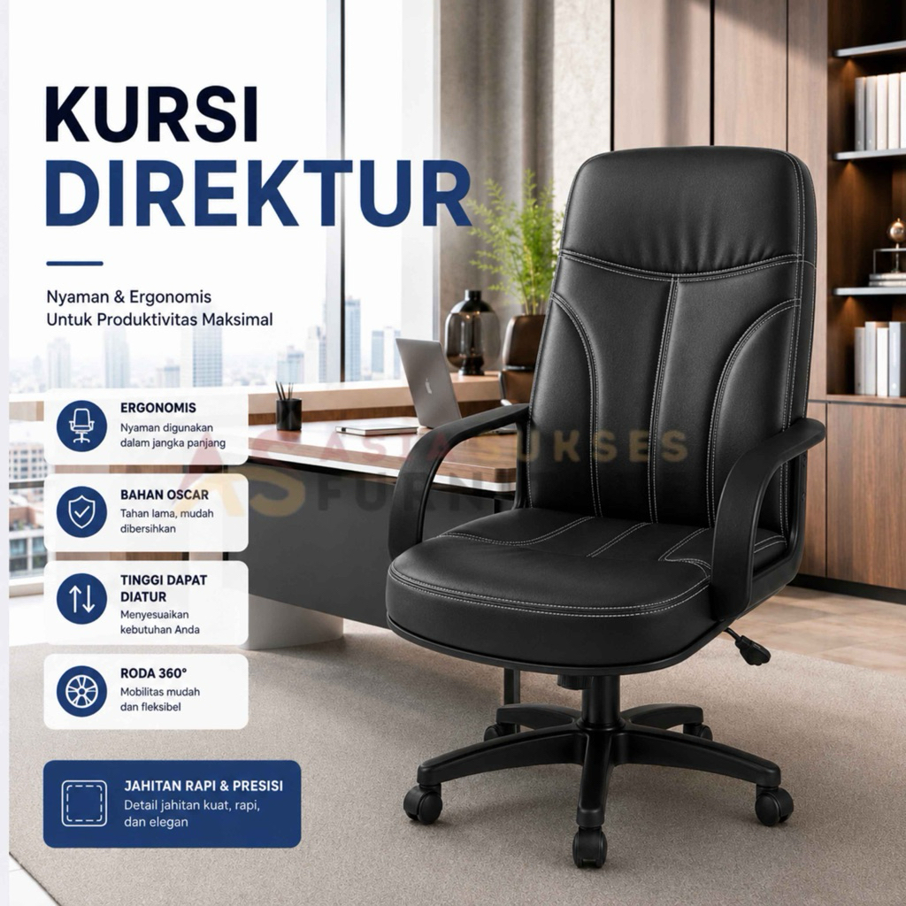 Kursi Direktur Kursi Kerja Kursi Kantor Ergonomis Bahan Oscar