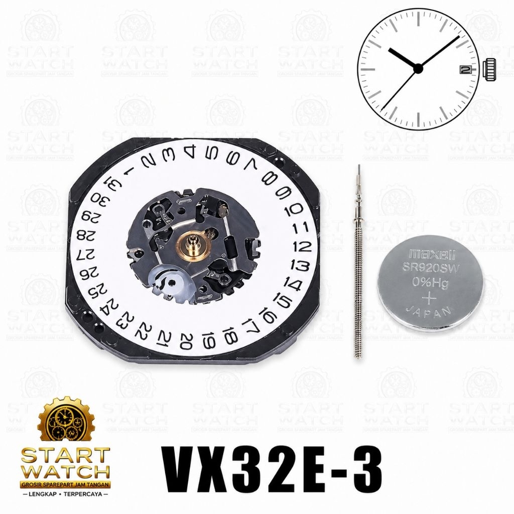 MESIN JAM TANGAN EPSON VX32 MIRAGE mesin jam tangan tanggal vx32e