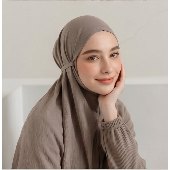 HIJAB BERGO CRINKLE AIRFLOW L/JILBAB BERGO CRINKLE L PREMIUM