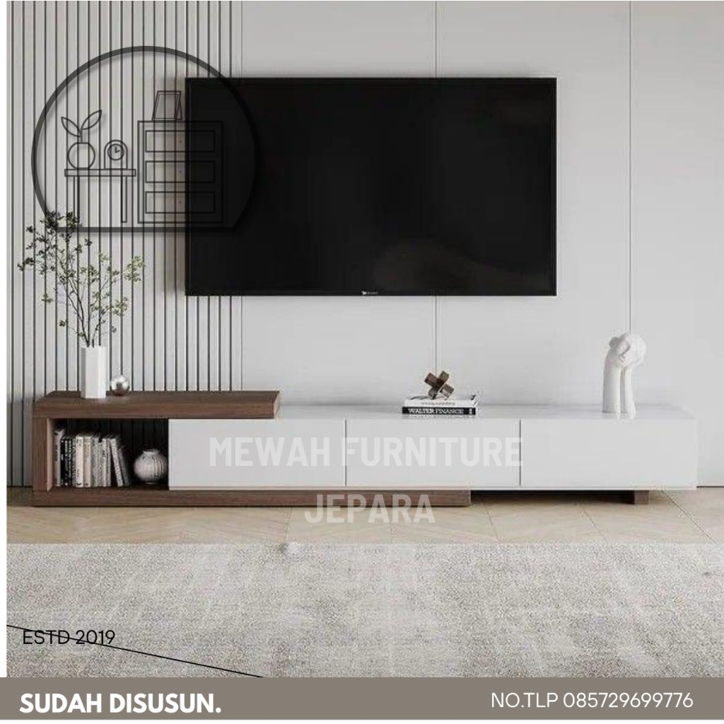 Meja TV minimalis MODERN buffer TV laci