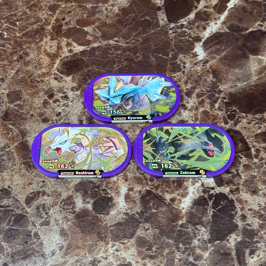 Pokemon Mezastar Indonesia Legacy Meza Tag (limited): Kyurem, Reshiram, Zekrom