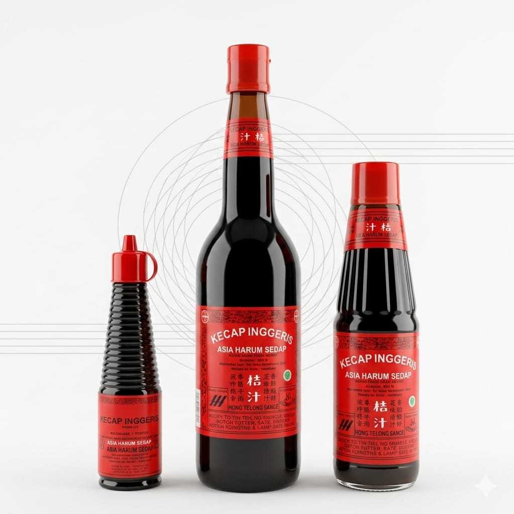 Kecap Inggris Asia Harum Sedap 620ml - Rasa Gurih Manis, Aroma Harum Sedap | Kemasan Botol