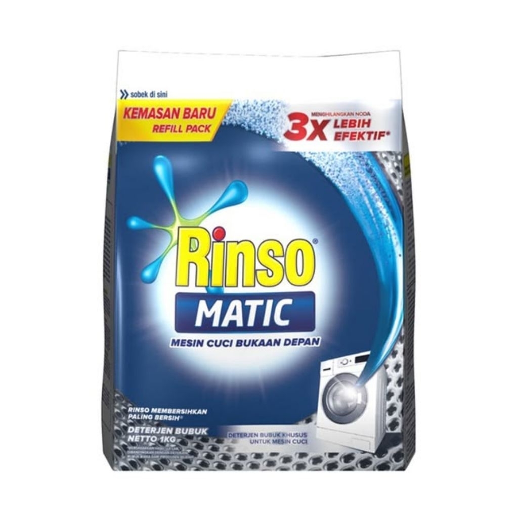 Rinso Matic Deterjen Bubuk 1.8kg - Menghilangkan Noda, Mengharumkan, Rendah Busa