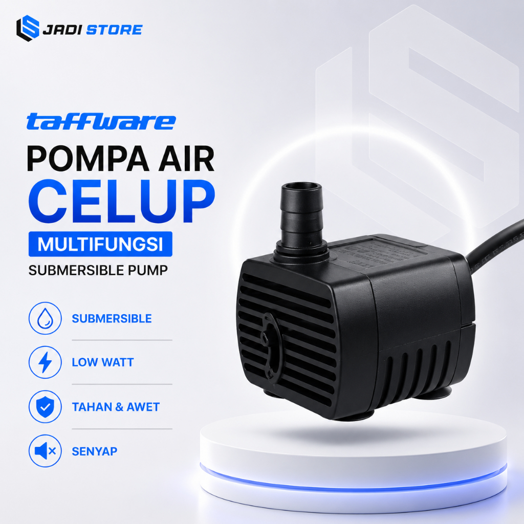 Taffware Pompa Air Celup Multifungsi Aquarium Submersible Pump 220V - JN-300/JN-200 3W Pompa Air Cel