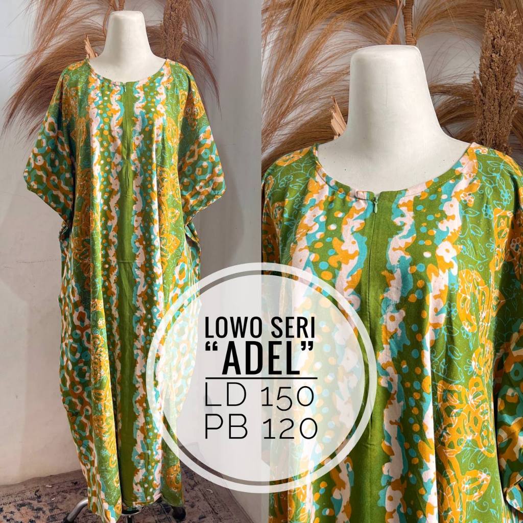 (Soft) LAMOZA Daster Batik Cap Pekalongan Lowo Kalong Kelelawar Resleting Depan Busui Rayon Super Ju