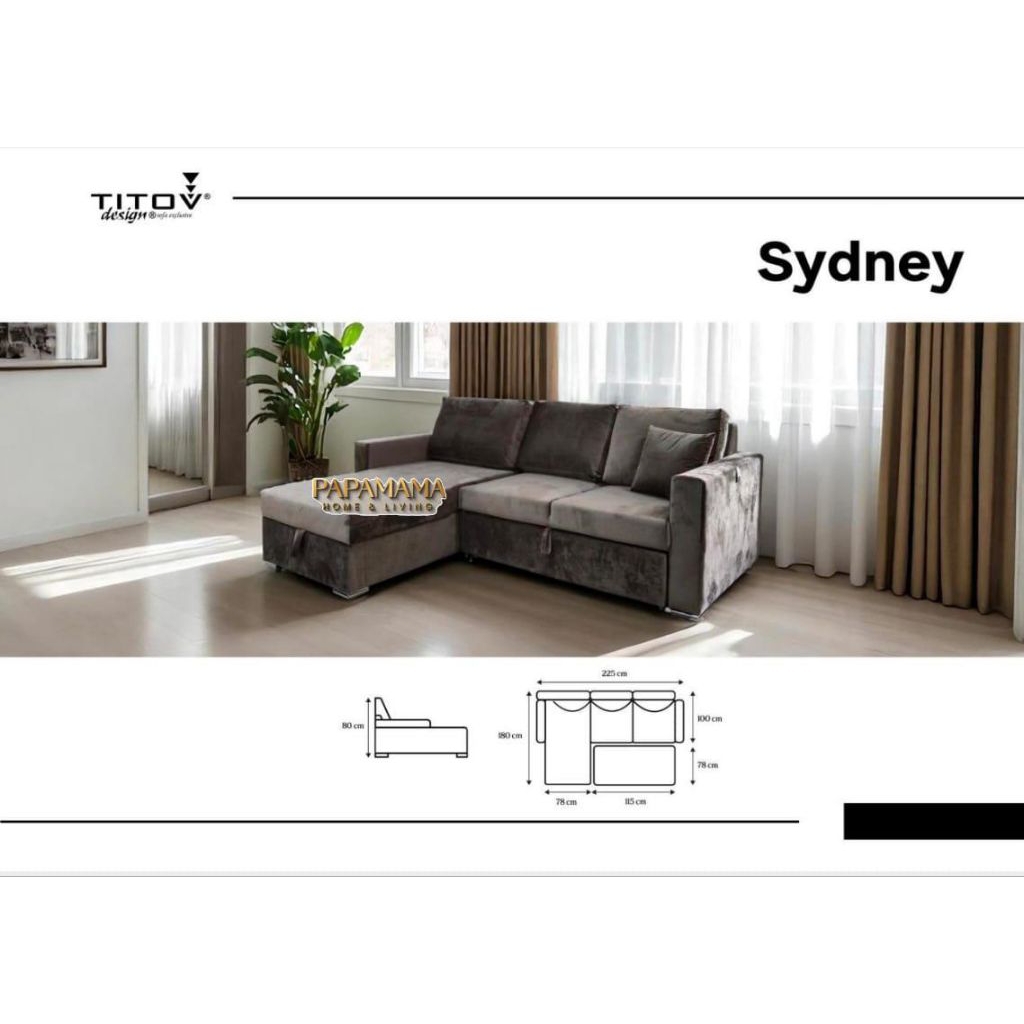 Sofa L Titov Sydney- Sofa Tamu Titov minimalis garansi 5thn - Medan