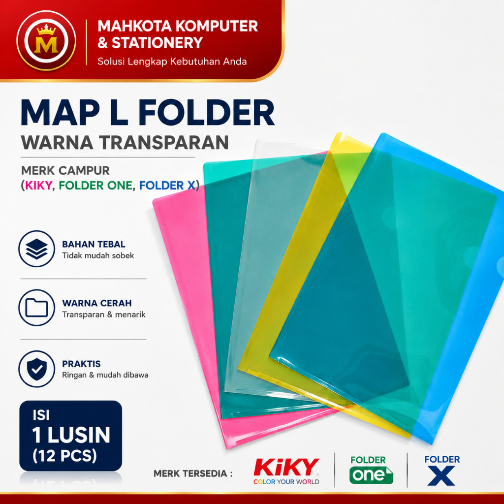 Map L - Clear Folder - Map plastik - Clear Sleeves F4
