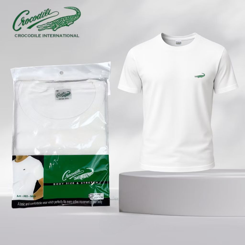 Kaos Oblong Crocodile - Putih, XL