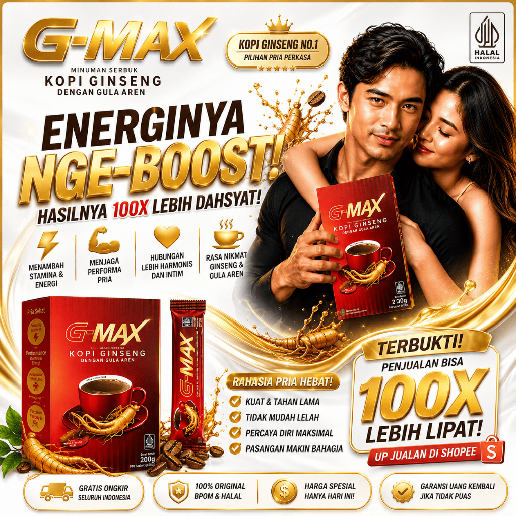Gmax Kopi Cappuccino Dengan Gula aren Premium Untuk Ngentiiitt BPOM